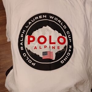 Polo Ralph Lauren White Tee with Red and Black Logo